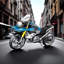 Bloque Armar Lego Moto Motocicleta 222 Piezas Supensión