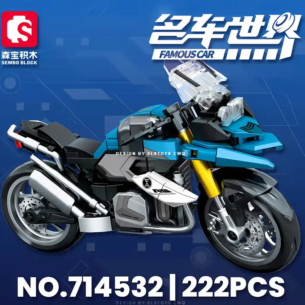 Bloque Armar Lego Moto Motocicleta 222 Piezas Supensión