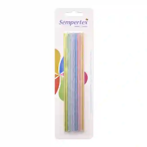 Velitas Finas Metálicas Surtidas Sempertex - Paquete X 24