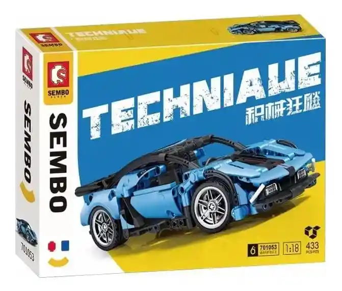 Auto Deportivo Para Armar 433 Piezas Sembo Block