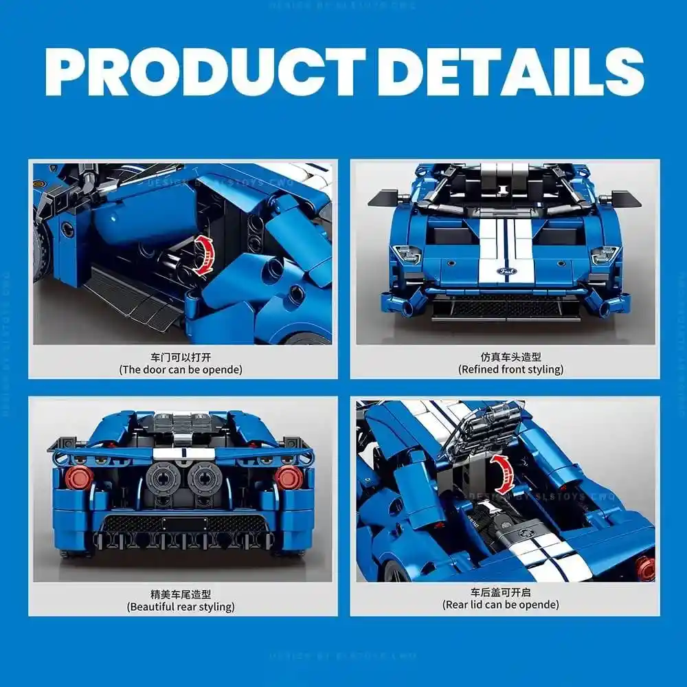 Auto Deportivo Para Armar 433 Piezas Sembo Block