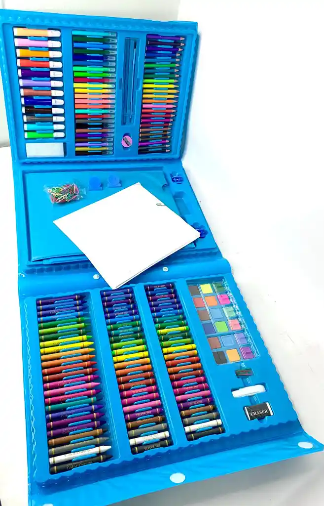 Set De Arte De 208 Piezas, Con Colores, Crayolas, Mascadores Y Mas