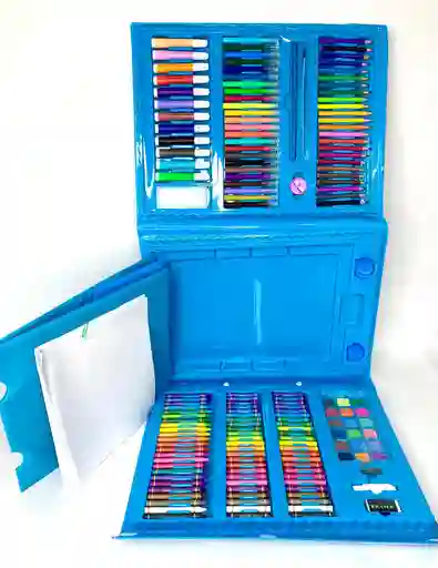 Set De Arte De 208 Piezas, Con Colores, Crayolas, Mascadores Y Mas