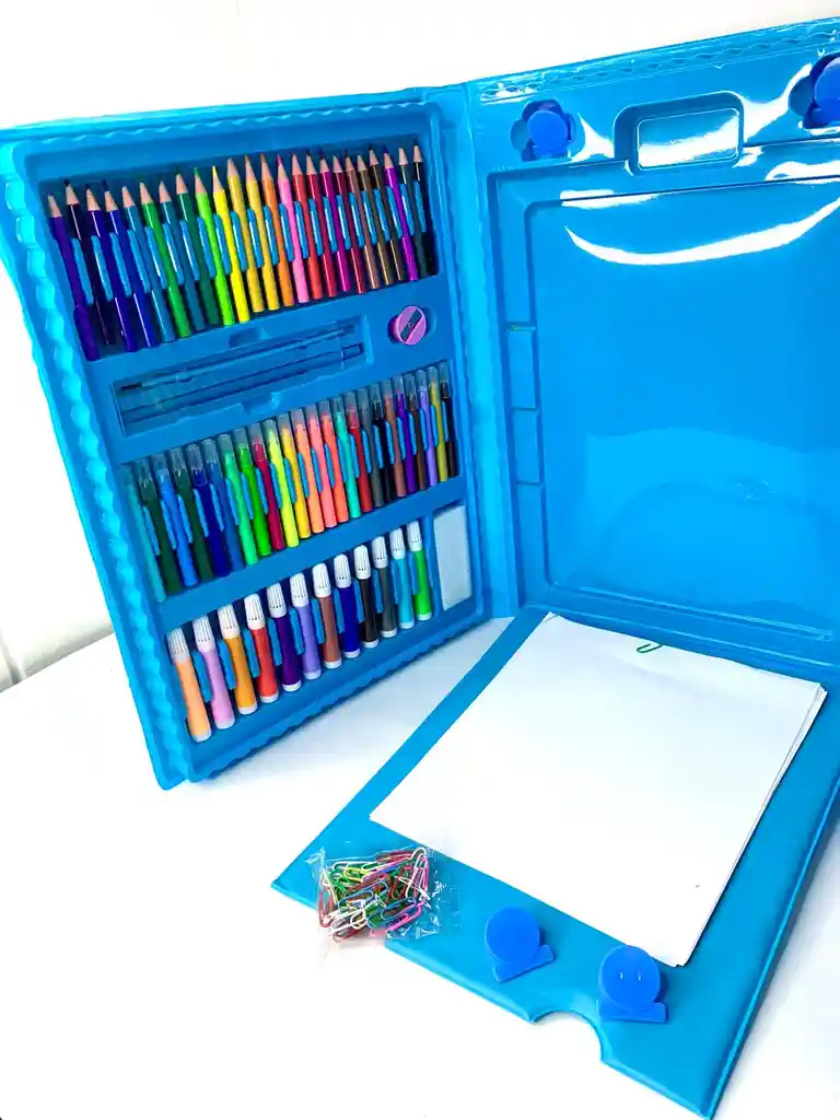 Set De Arte De 208 Piezas, Con Colores, Crayolas, Mascadores Y Mas