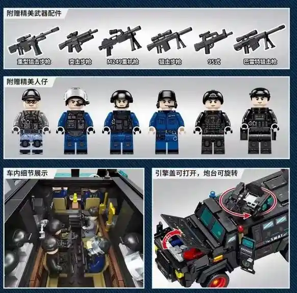 Bloque De Construcción Lego Escuadrón De Policía 1145 Pcs
