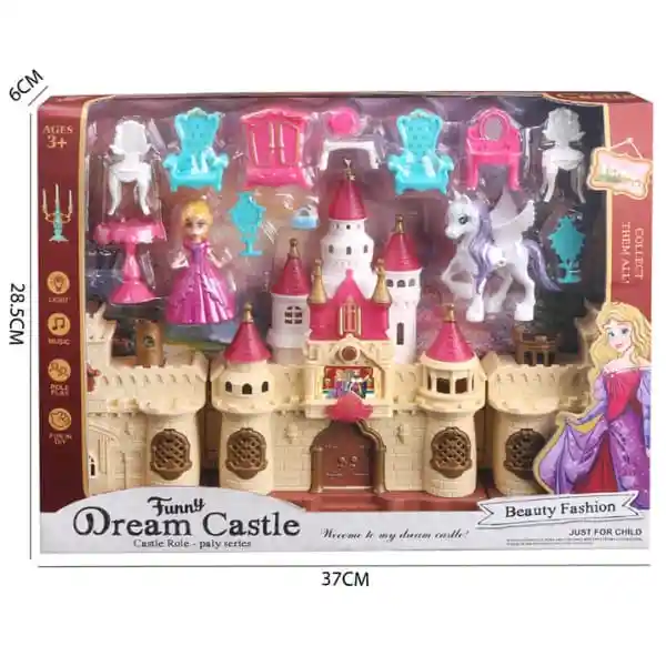Set De Juego Princesa Con Castillo, Sonido Y Luz