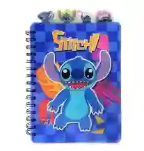 Cuaderno 5 Materias Stitch Con Separadores Plasticos Ref 2