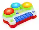 Piano Juguete Infantil Tambor De Mano 2 En 1 Luz Y Sonido