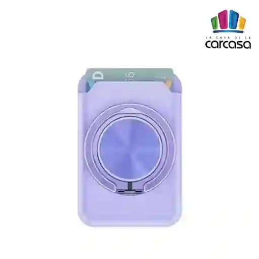Billetera Wallet Magsafe Con Soporte 360 (lila)