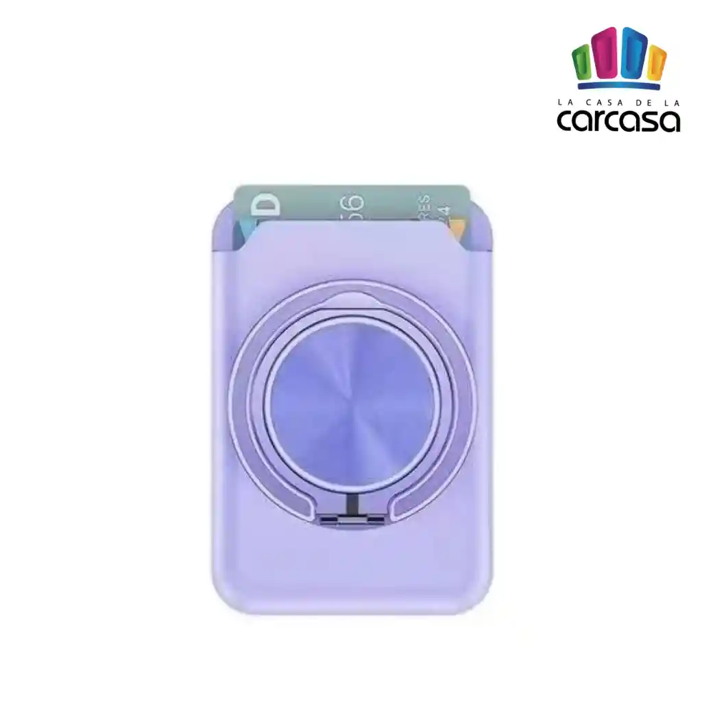 Billetera Wallet Magsafe Con Soporte 360 (lila)