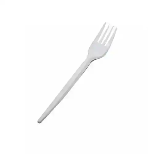 Tenedor Plástico Pequeño Blanco Desechable X20 Unidades