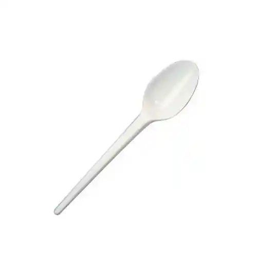 Cuchara Plástica Pequeña Blanca Desechable X20 Unidades