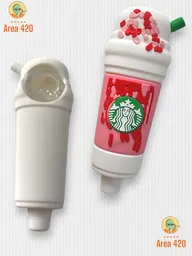 Título: ¡energía Y Frescura: Pipa De Silicona "café Frappé" De Área 420!