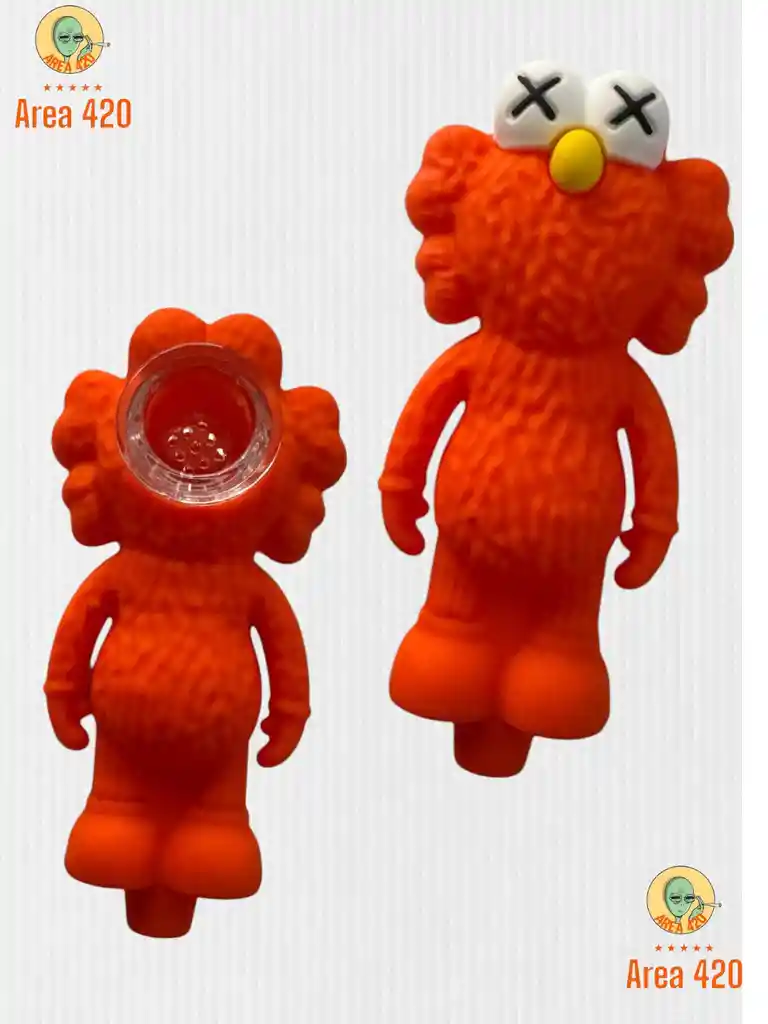 Abraza La Diversión: Pipa De Silicona "monstruo Peludo Naranja" De Área 420!
