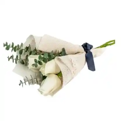 Bouquet Rosas Blancas X3