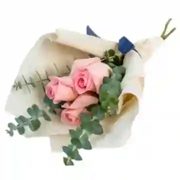 Bouquet Rosas Rosadas X3