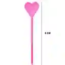 Palillo Neon Pasabocas Frutas Coctel De Corazón X 100 Und