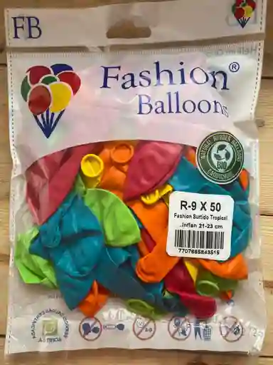 Globo R9 X 50 Fashion Balloons 	surtido Tropical