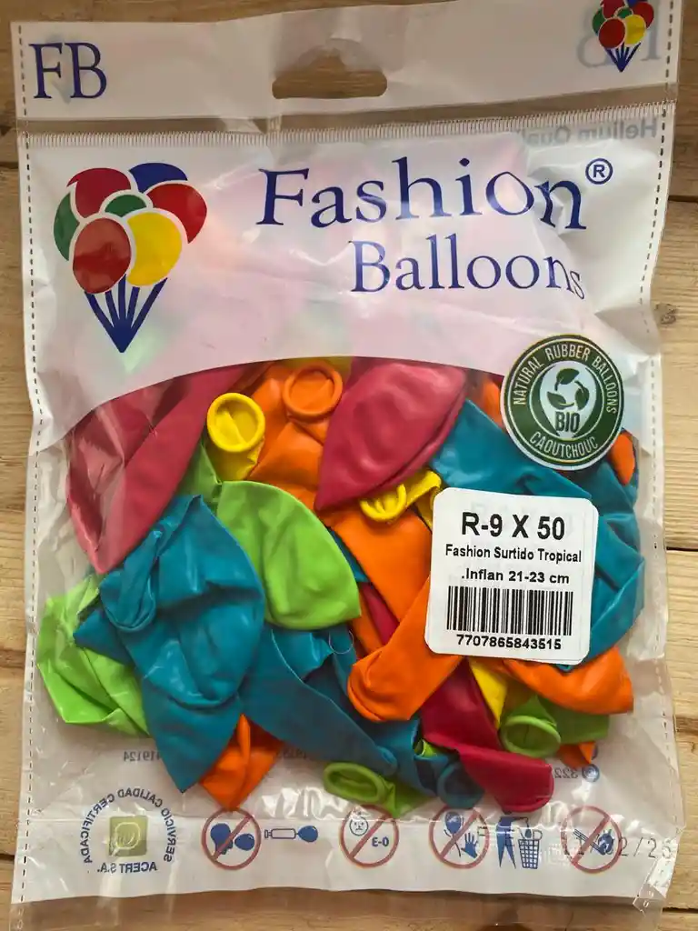 Globo R9 X 50 Fashion Balloons 	surtido Tropical