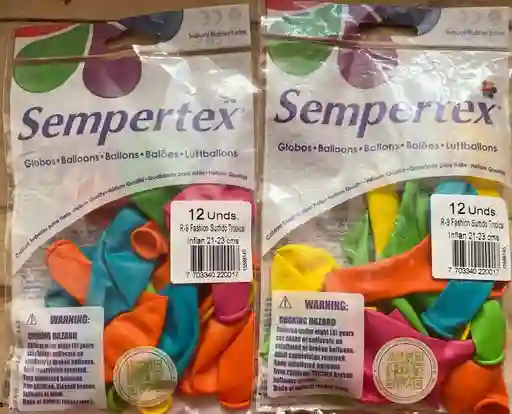 Globo R9 X 12 Sempertex	surtido Tropical