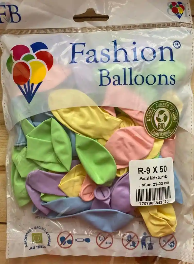 Globo R9 X 50 Fashion Balloons 	pastel Mate Surtido