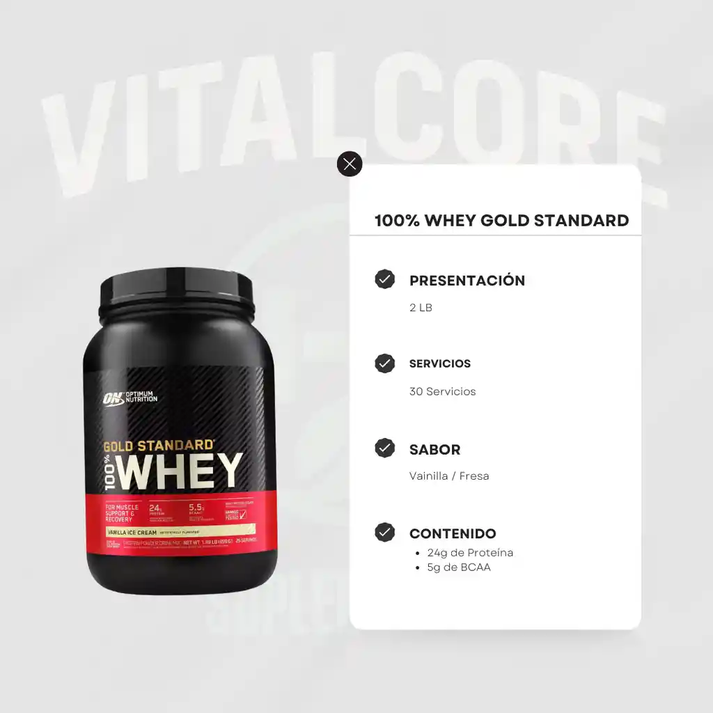 100% Whey Gold Standard 2 Lb