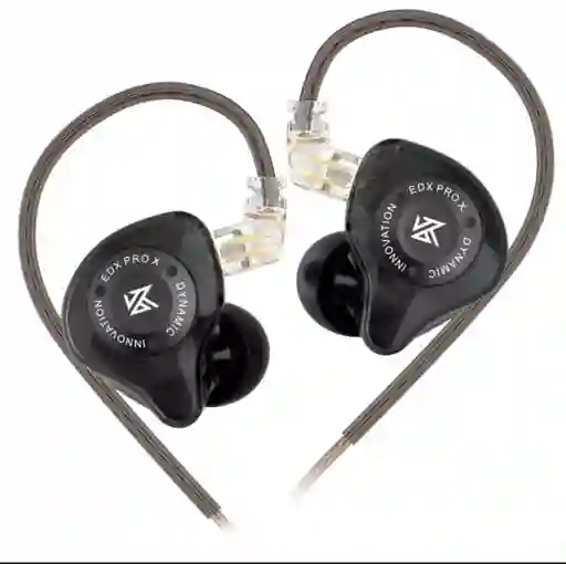 Audífonos In-ear Kz Edx Pro X 🎧 Negros | Sonido Pro + Micrófono Hd