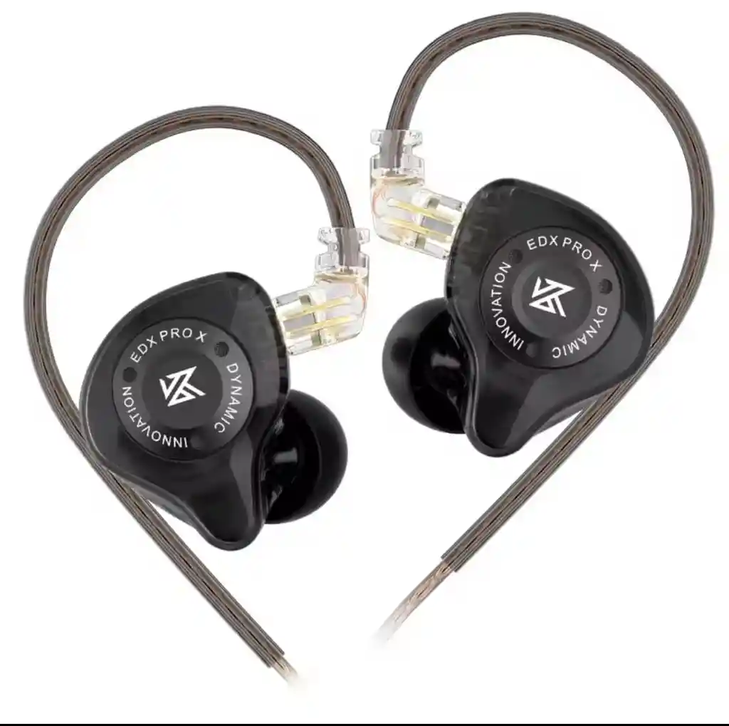 Audífonos In-ear Kz Edx Pro X 🎧 Negros | Sonido Pro + Micrófono Hd
