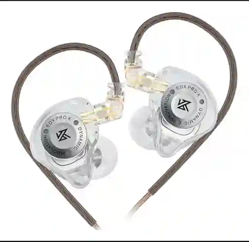 Audífonos In-ear Kz Edx Pro X 🎧 Transparentes | Sonido Pro + Micrófono Hd