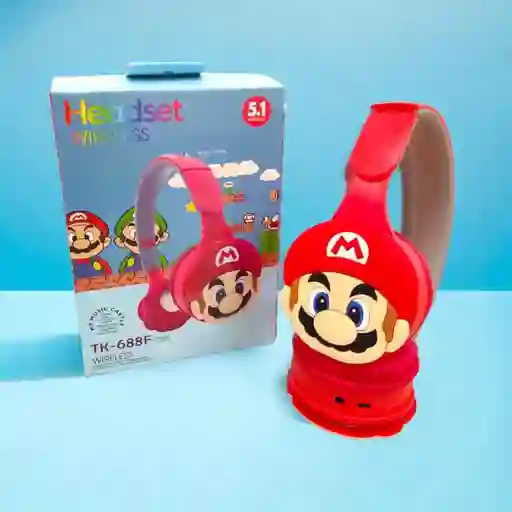 Diadema Mario Bros Tk-688f, Para Música, Juegos Y Llamadas