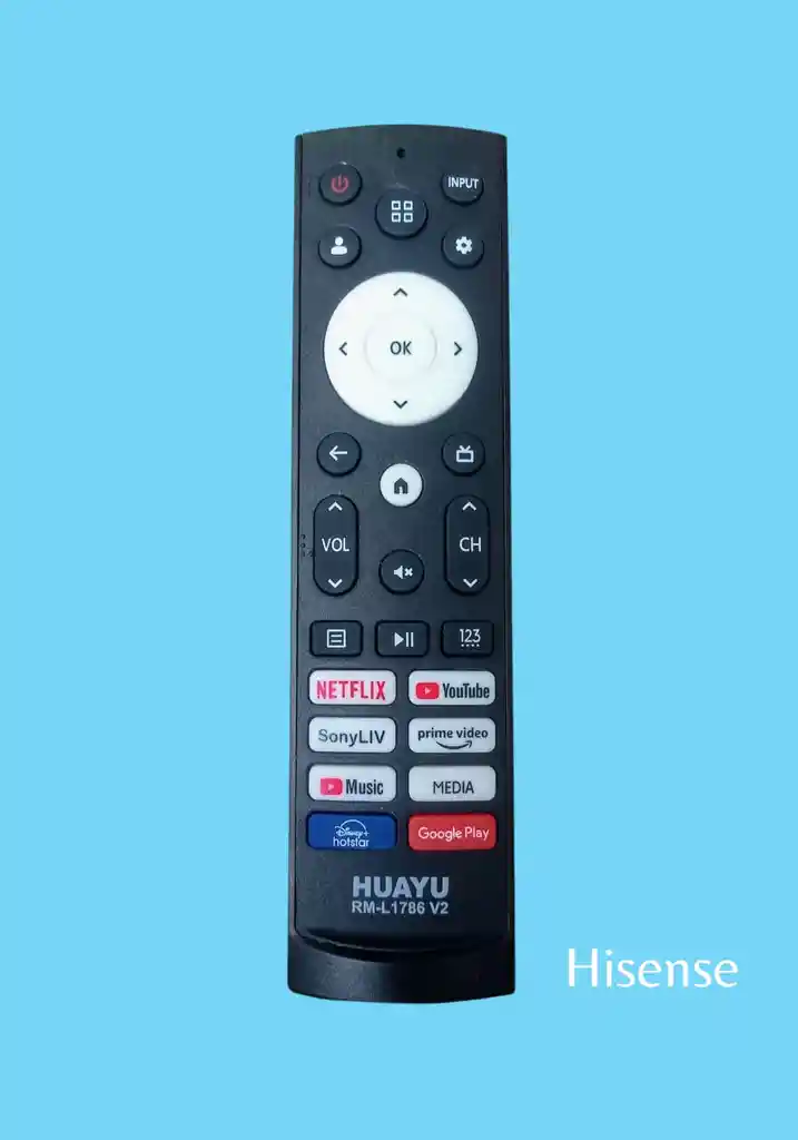Control Remoto Hisense Smart Tv Rm-l1786 V2 (sin Comando De Voz)