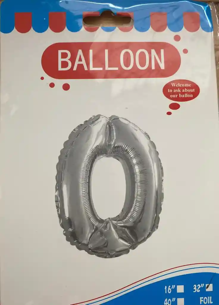 Globo Numero Del 0-1 --3-4-5-6-7-8-9- 32" Balloon Dorado