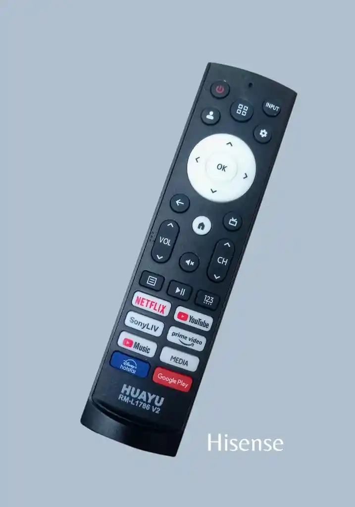Control Remoto Hisense Smart Tv Rm-l1786 V2 (sin Comando De Voz)