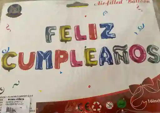 Globo Feliz Cumpleaños Color Tropical Surtido