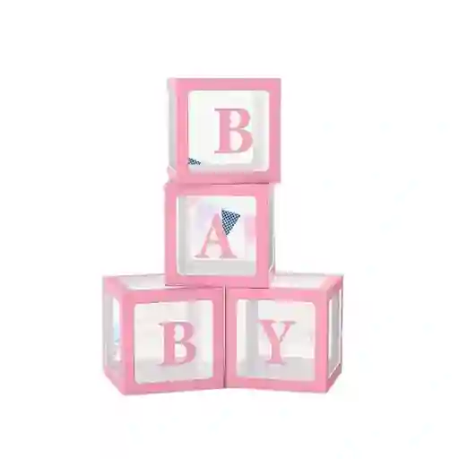 Cubos Para Baby Shower Rosa