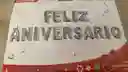 Globo Feliz Aniversario Dorado O Plateado