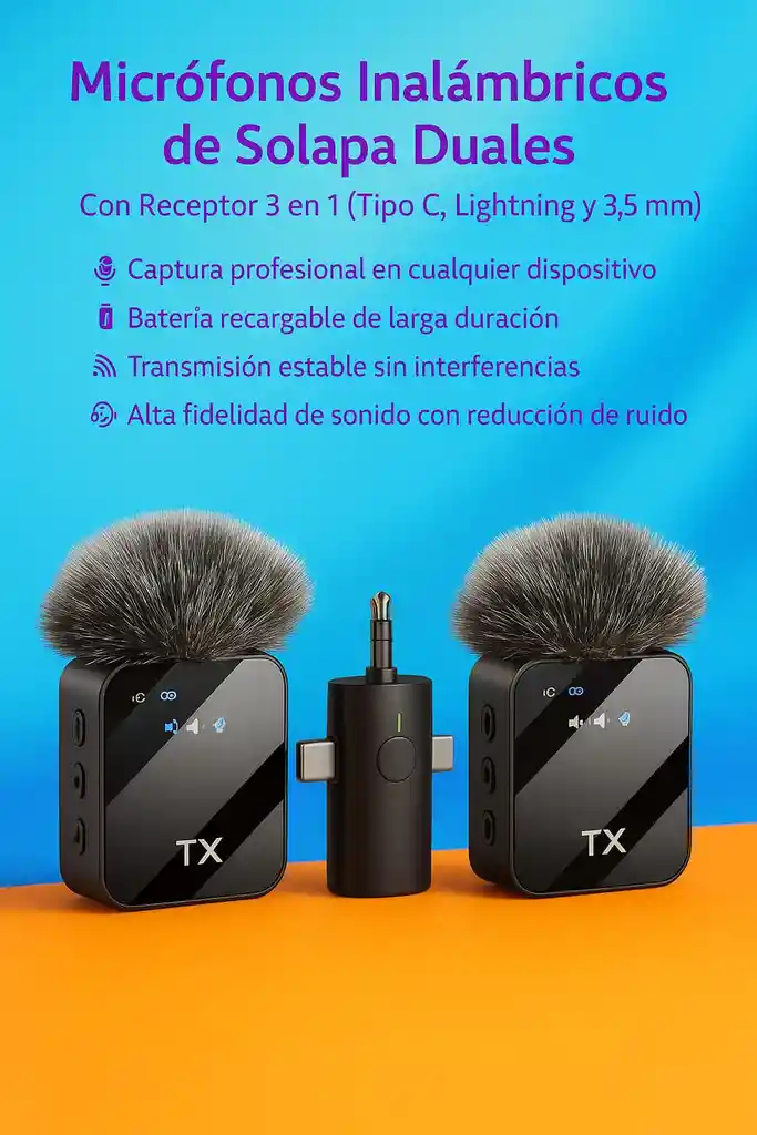 Nuevo! Micrófonos Inalámbricos F11-2 Doble Solapa Con Reducción Inteligente De Ruido, 3 En 1