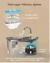 Fuente De Agua Para Mascotas - Acero Inoxidable 3.2 l Pektaco