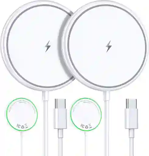 2 Estaciones De Carga Rápida Inalámbricas Para Iphone - 15w