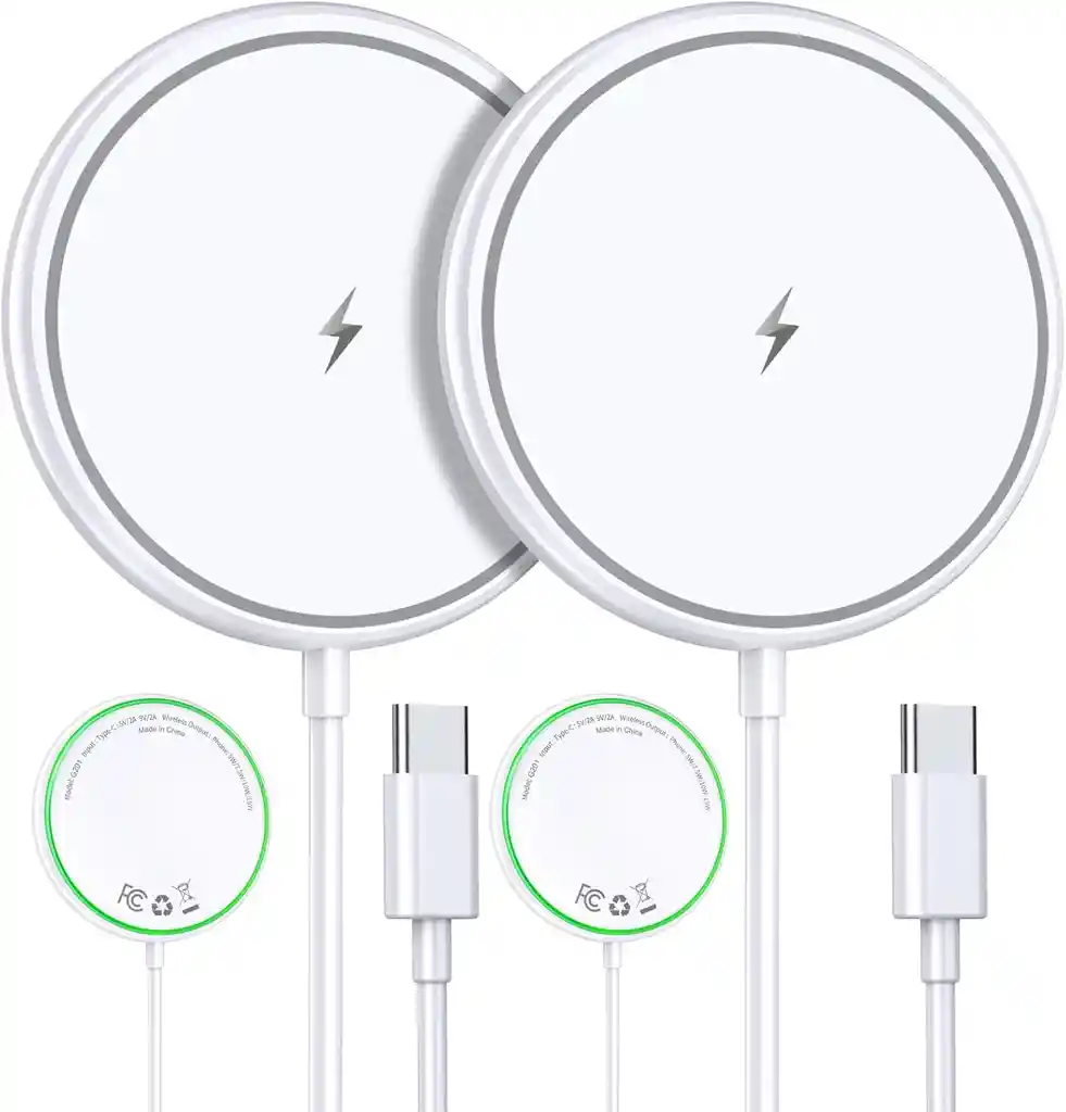 2 Estaciones De Carga Rápida Inalámbricas Para Iphone - 15w