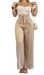 Pantalón Palazzo Encaje (ojalillo) Con Forro Short Talla S / M