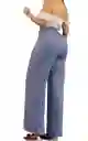 Pantalón Palazzo Cintura Resortada Y Moño Talla L / Xl