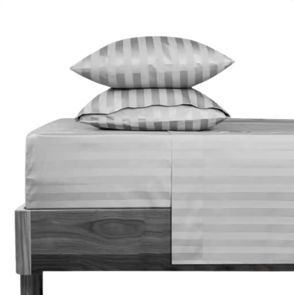 Juego De Sabanas Cama Sencilla 100*190 Satten Stripe