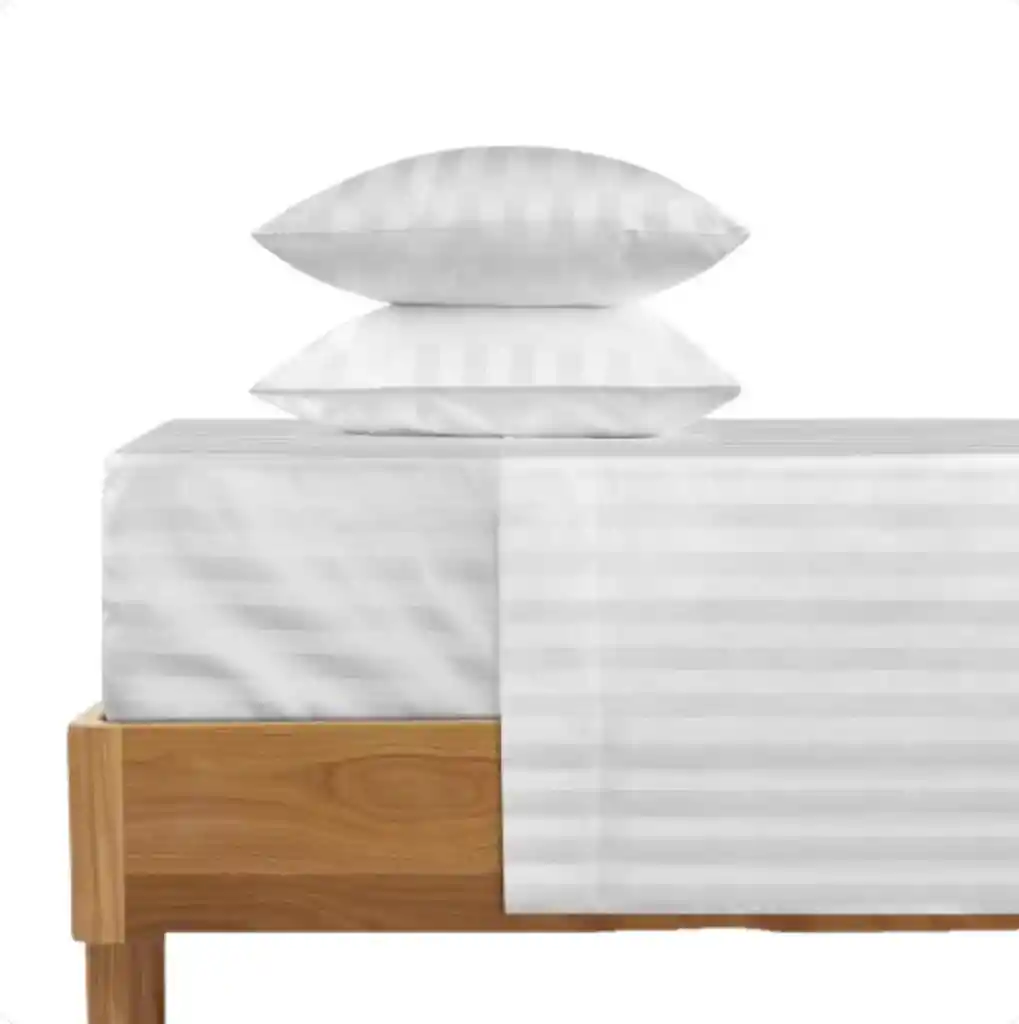 Juego De Sabanas King Size Satten Stripe Plus 200x200 Grramaje 800
