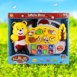 Piano Musical Oso Luz Sonido Bebe Juguete Didáctico Educa Color Amarillo