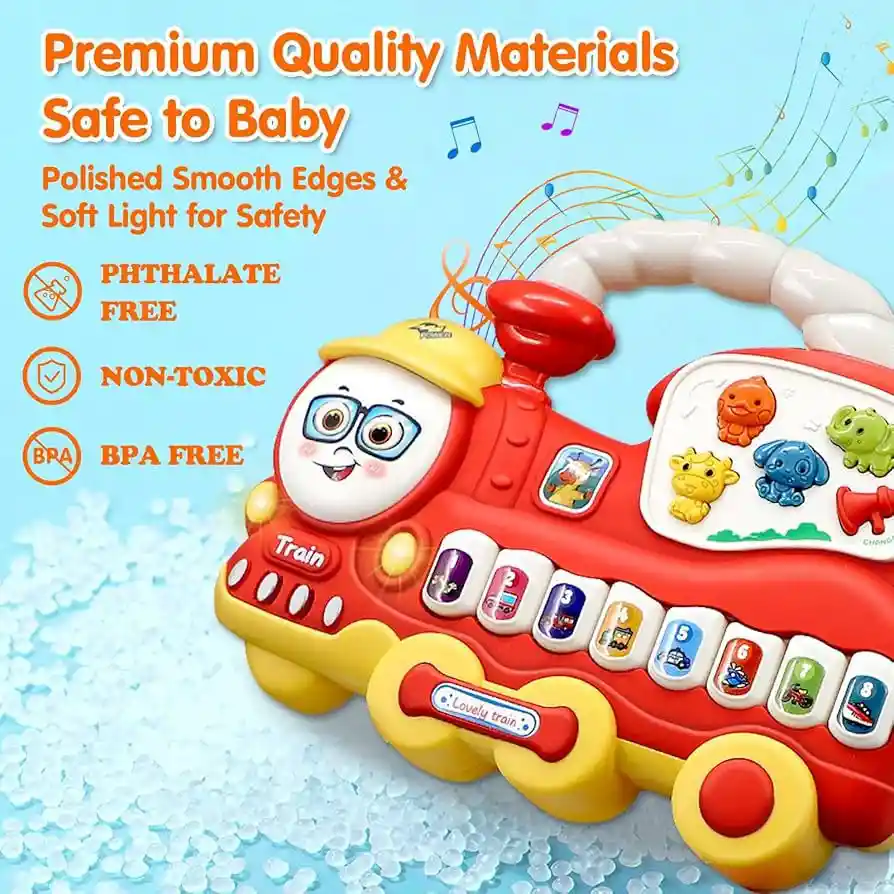 Piano Musical Tren Infantil Organeta Sonido Bebe