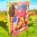 Muñeca Tipo Barbie Moda Con Mascota Perro Accesorios Niñas Juguete
