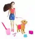 Muñeca Tipo Barbie Moda Con Mascota Perro Accesorios Niñas Juguete