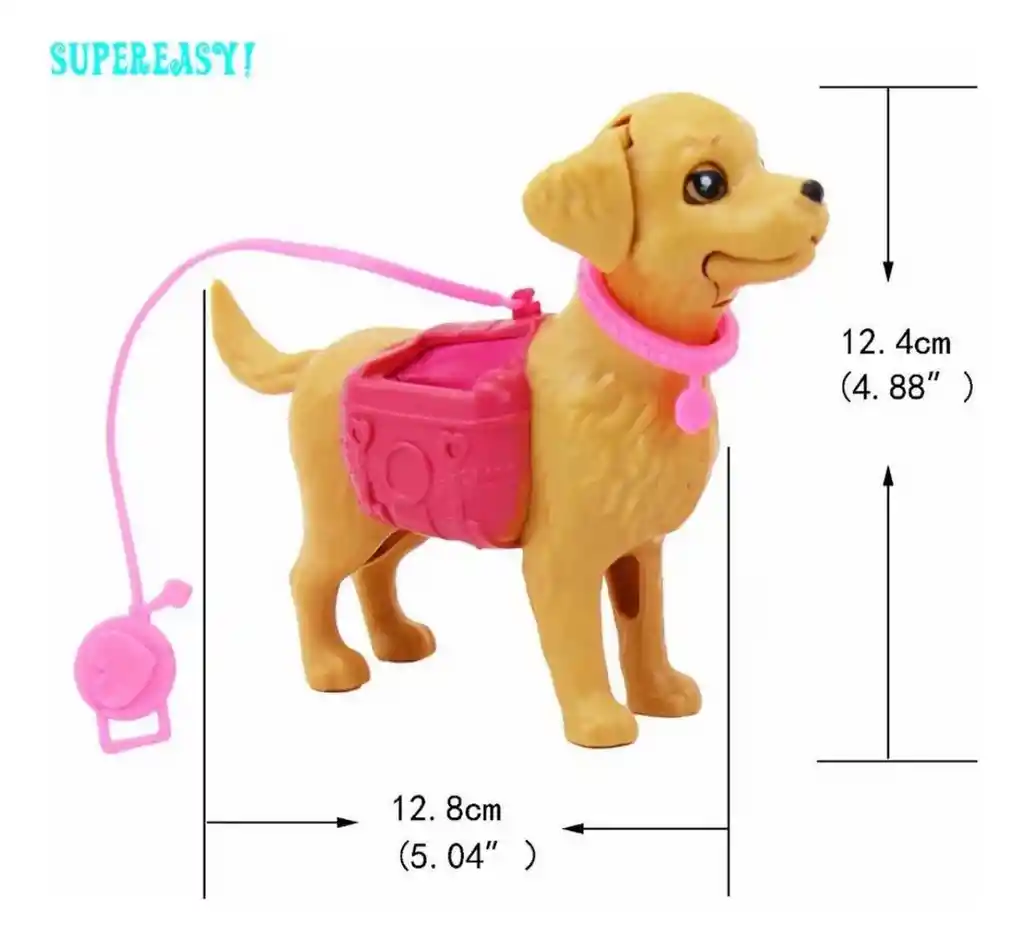 Muñeca Tipo Barbie Moda Con Mascota Perro Accesorios Niñas Juguete