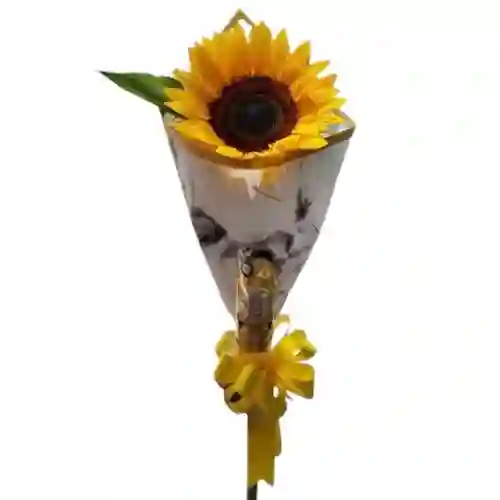 Bouquet De 1 Girasol Y Ferrero X3